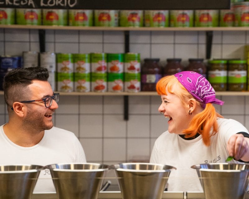 rudy's pizzaioli smiling and preparing authentic napoli pizza